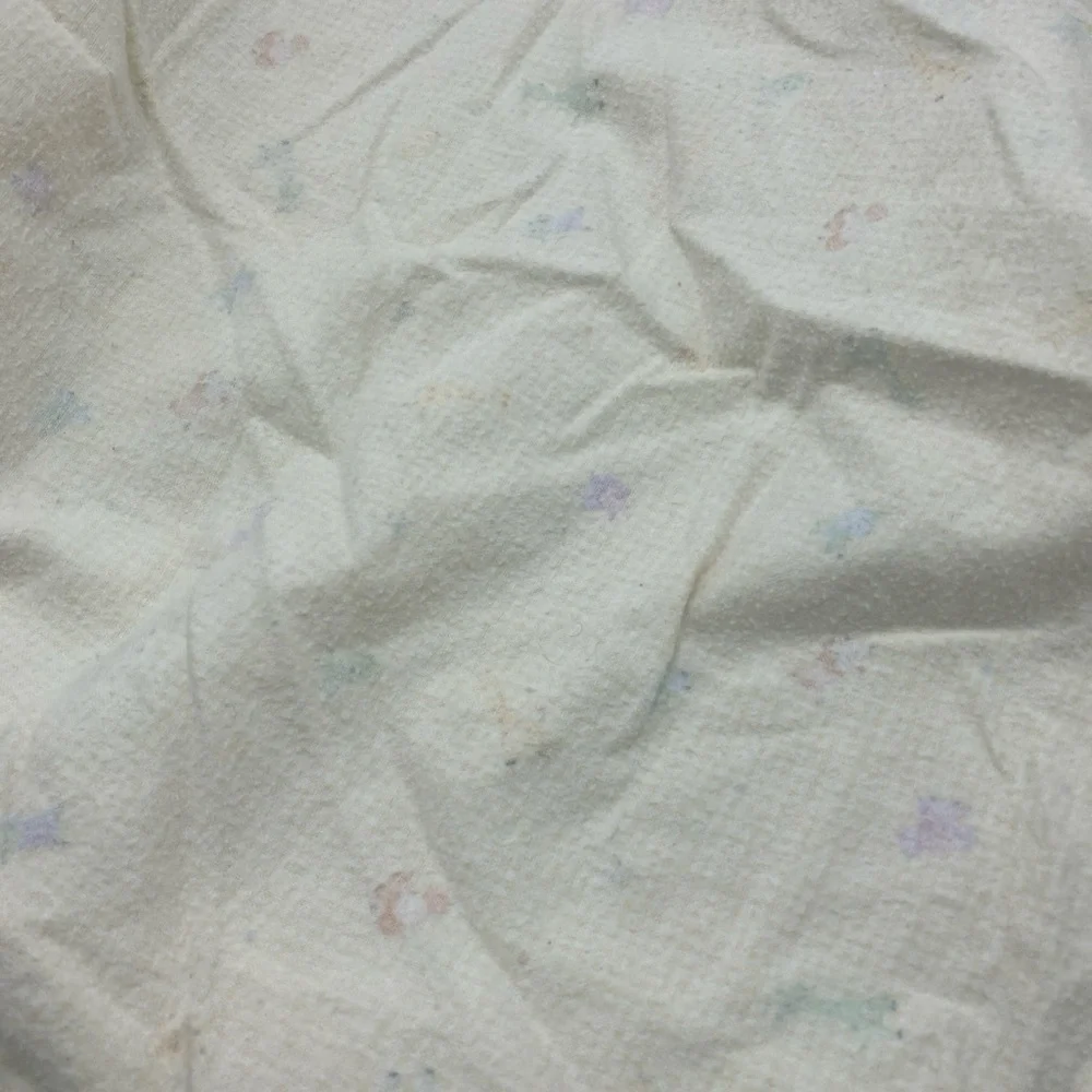 Vintage Carters Baby Receiving Blanket Yellow Giraffe Elephant Tiger Zoo Print